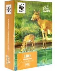 Пазл "Сайгак", 100 элементов