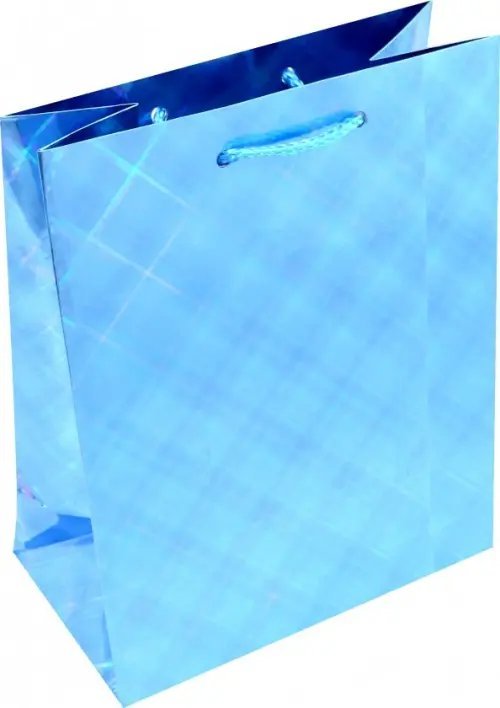 Пакет подарочный голографический, 180х227х100 мм