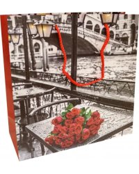 Пакет подарочный ламинированный, 250х250х100 мм