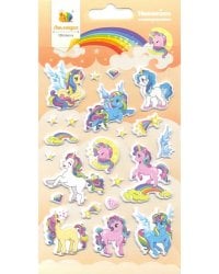 Наклейки многоразовые. Единорог 1