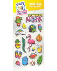 Набор зефирных наклеек &quot;Цветы, радуга, фламинго&quot;