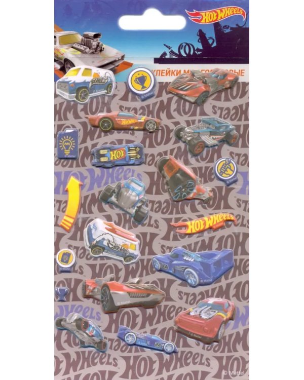 Наклейки многоразовые. Hot wheels. Суперкары