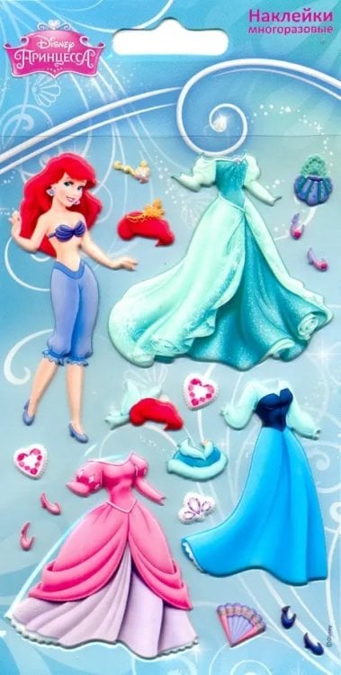 Набор наклеек "Ариэль с нарядами" Набор наклеек "Ариэль с нарядами"