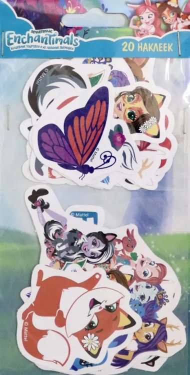 Набор фигурных наклеек "Enchantimals", 20 штук