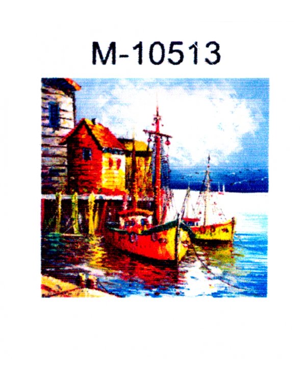 Алмазная мозаика "Домик у моря", 30x30 см