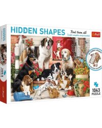 Пазл. Собаки играют, 1043 элементов