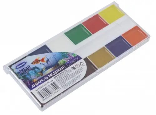 Акварель медовая 12 цветов "Океан" б/к (FA-112-OC) Акварель медовая 12 цветов "Океан" б/к (FA-112-OC)