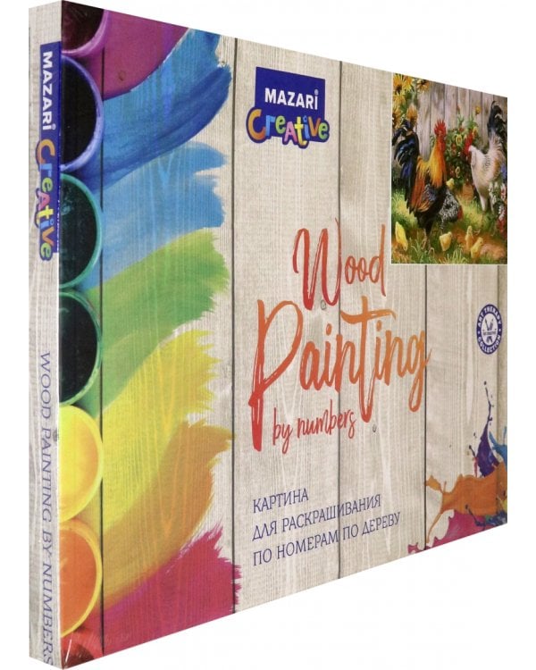 Картина для раскрашивания по номерам по дереву. Птицы