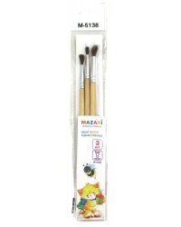 Набор кистей из волоса пони 3 штуки (М-5138)