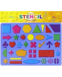 Трафарет "Морская фауна. Фигуры", с раскраской (в ассортименте) (М-6533)