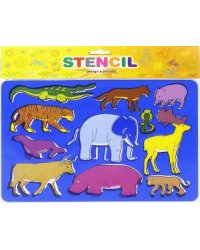 Трафарет "Фауна", с раскраской (в ассортименте) (М-6532)