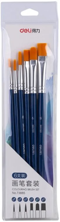 Набор кистей, нейлон, 6 штук (73885) Набор кистей, нейлон, 6 штук (73885)