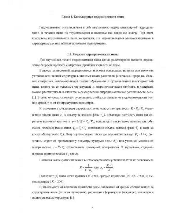 Физические основы и техника процессов сепарации пены