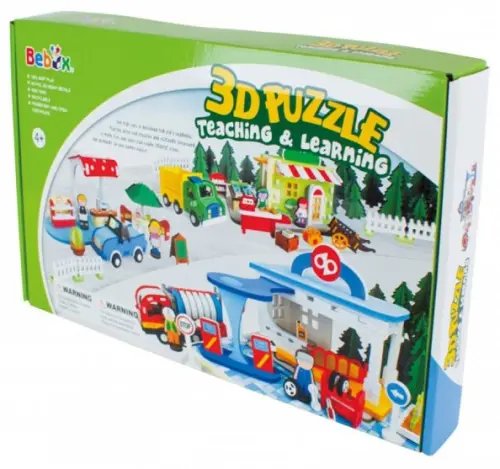 3D пазл-конструктор, мягкий. Автозаправочная станция, 134 детали