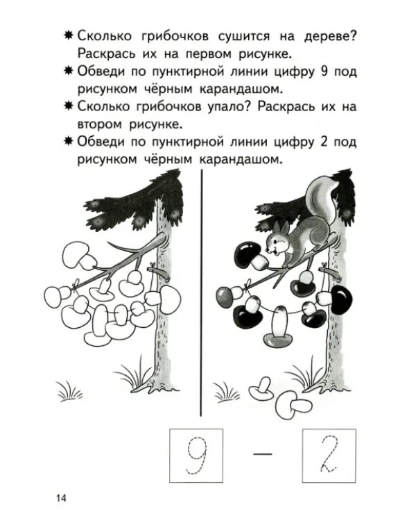 Прибавляем и вычитаем. Число 9. Для детей 5-6 лет