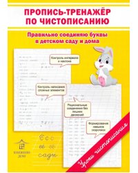 Пропись-тренажер по чистописанию. Правильно соединяю буквы в детском саду и дома