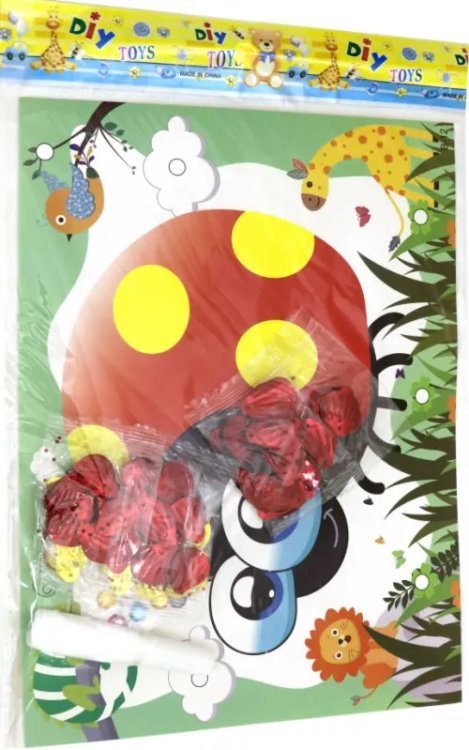 Мозаика из пайеток. Божья коровка