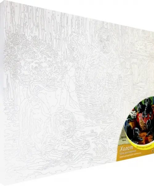 Холст с красками. Щенки Холст с красками. Щенки