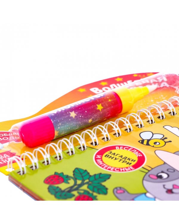 Книжка-раскраска Рисуем водой. Загадки про времена года