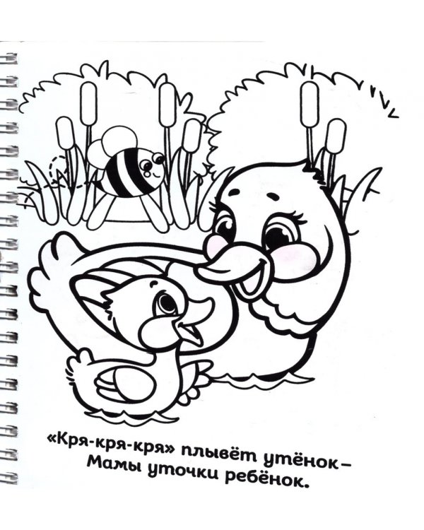 Книжка-раскраска Рисуем водой. Кто чей малыш?