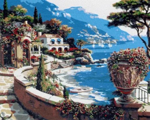 Картина по номерам на холсте с подрамником. Набережная Картина по номерам на холсте с подрамником. Набережная