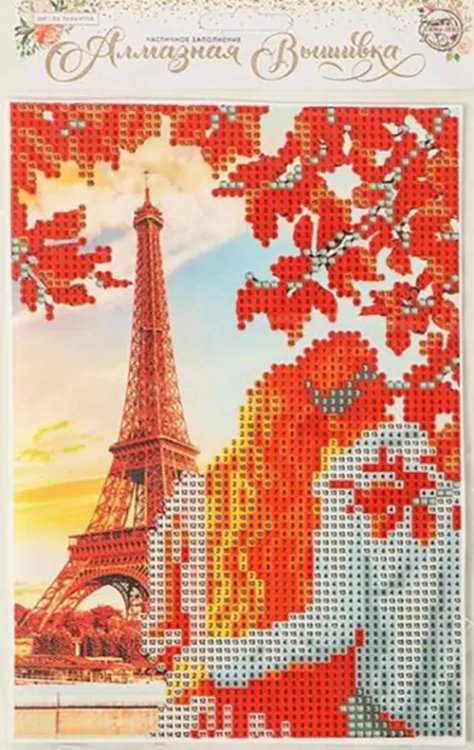Алмазная вышивка с частичным заполнением. Париж Алмазная вышивка с частичным заполнением. Париж