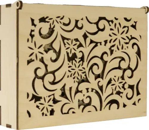 Набор подвесок Снежинки, 6 штук, в деревянной коробке