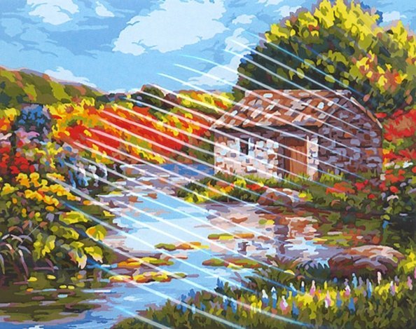 Рисование по номерам. Живописная речка