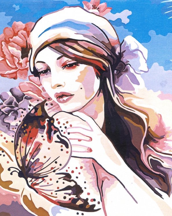 Рисование по номерам. Нежность бабочки