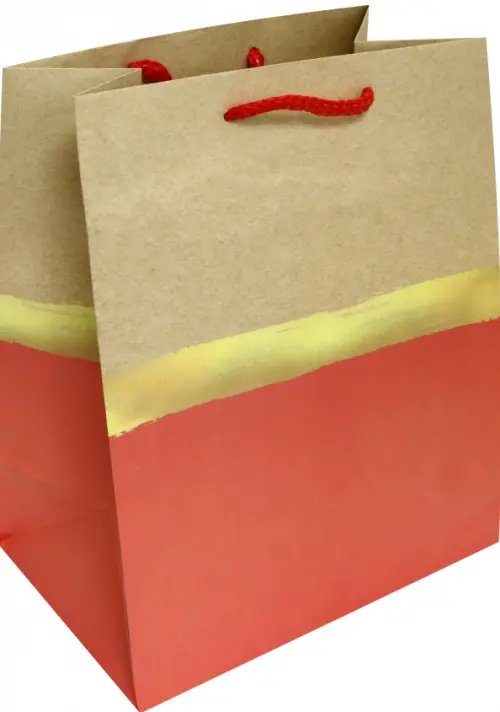 Бумажные пакеты Пакет Бежевый/коралловый