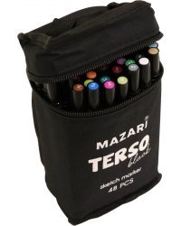Набор маркеров для скетчинга TERSO BLACK, 48 цветов