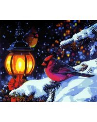 Картина по номерам. Красные кардиналы