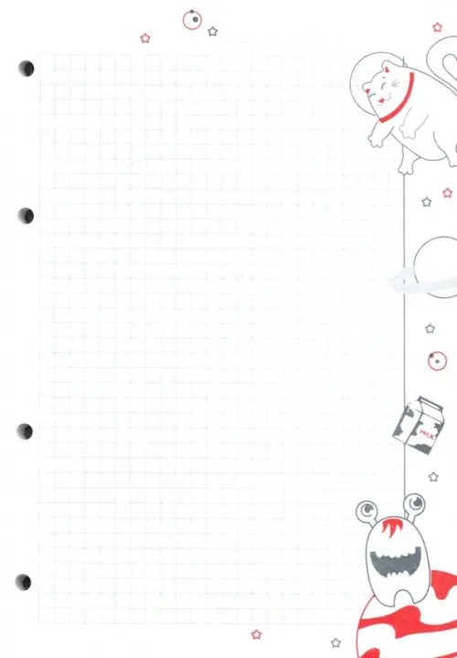 Блок сменный для тетрадей на кольцах 100 листов, клетка &quot;Mur-mur&quot; (N1682)