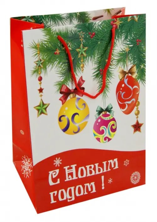Пакет А4 Новогодний Пакет А4. Ветка с игрушками