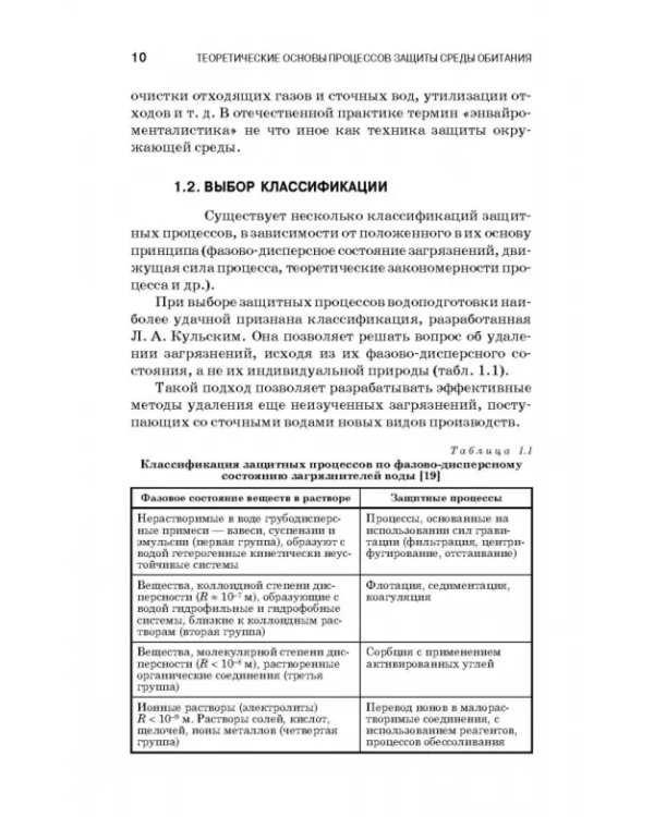 Теоретические основы процессов защиты среды обитания. Учебное пособие