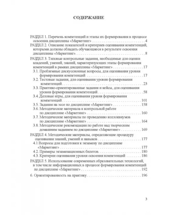 Фонды оценочных средств по дисциплине "Маркетинг". Учебное пособие