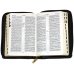 Библия (черная) малая, кожаная на молнии, золотой обрез