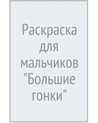 Раскраска для мальчиков "Большие гонки"