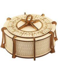 Сборная модель Шкатулка круг