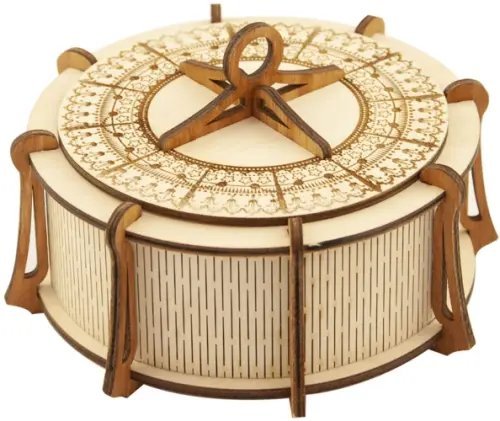 Сборная модель Шкатулка круг Сборная модель Шкатулка круг