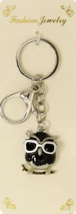 Брелок со стразами Сова в очках Брелок со стразами Сова в очках