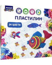 Пластилин 24цв со стеком (M-2145-24)