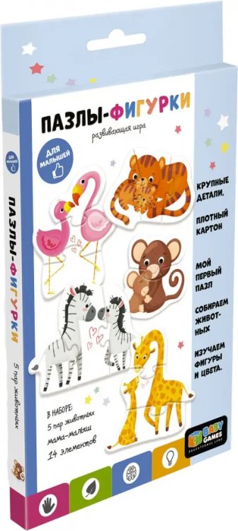 Baby Games. Пазлы-фигурки. Мама и малыш из Африки