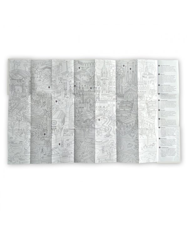 Карта-раскраска Барселона