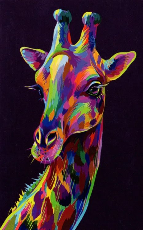 Картины для раскрашивания по номерам Раскрашивание по номерам Панно Жираф