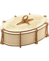 Сборная модель Шкатулка овал