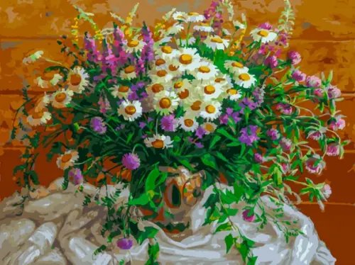 Живопись на холсте. Дачный букет Живопись на холсте. Дачный букет