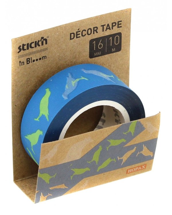 Лента клейкая декоративная "Bloom" (16 мм х 10 м) (28140)