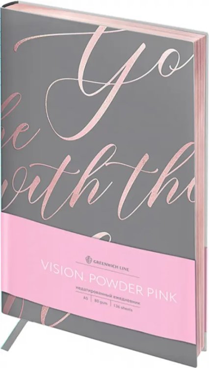 Ежедневник недатированный Powder pink, А5, 136 листов