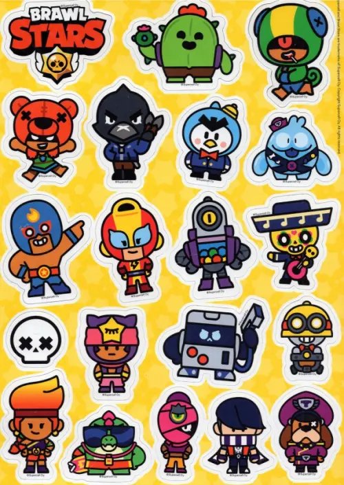 Brawl Stars Наклейки магнитные Brawl Stars,NA0020
